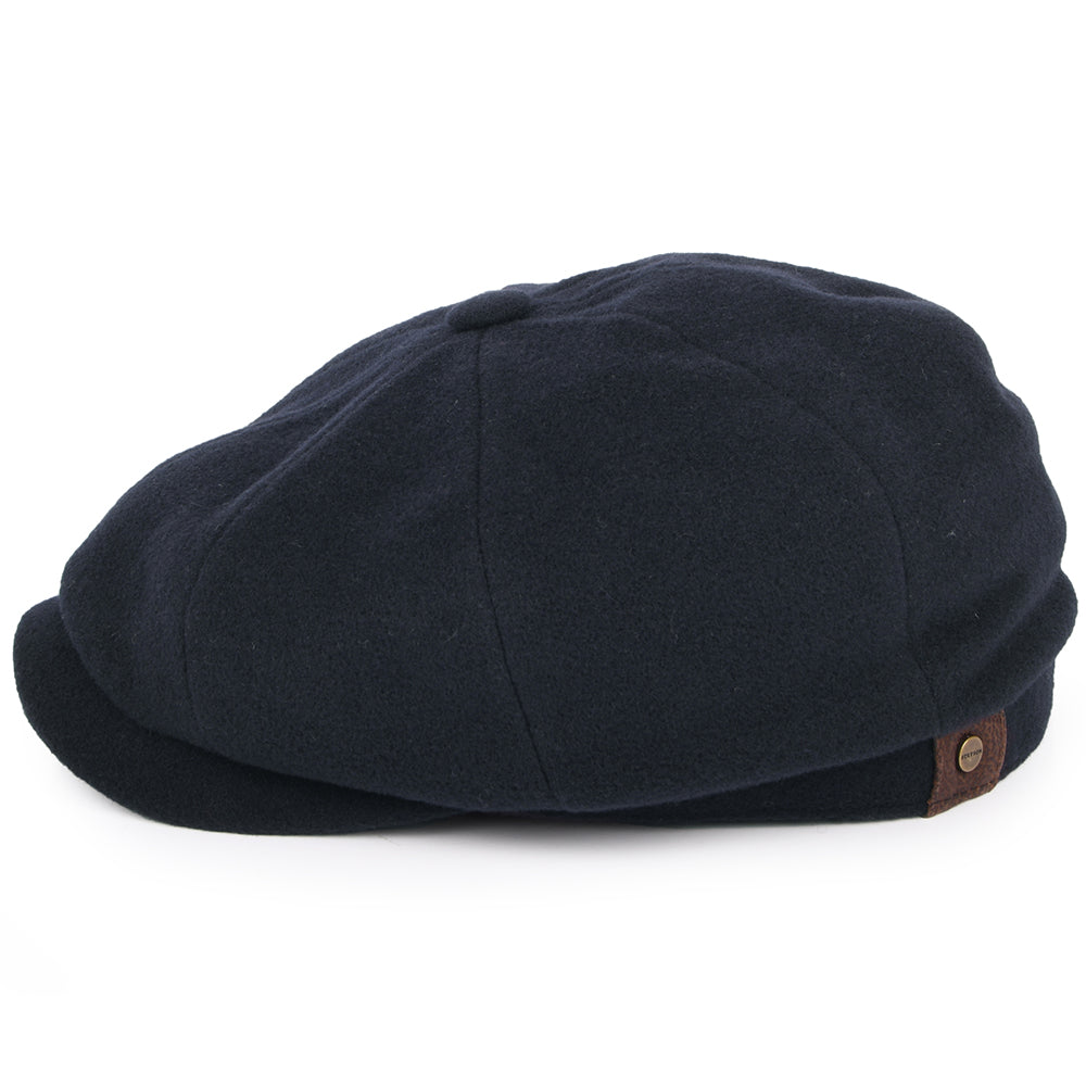 Stetson Hats Hatteras Wool-Cashmere Newsboy Cap - Navy Blue