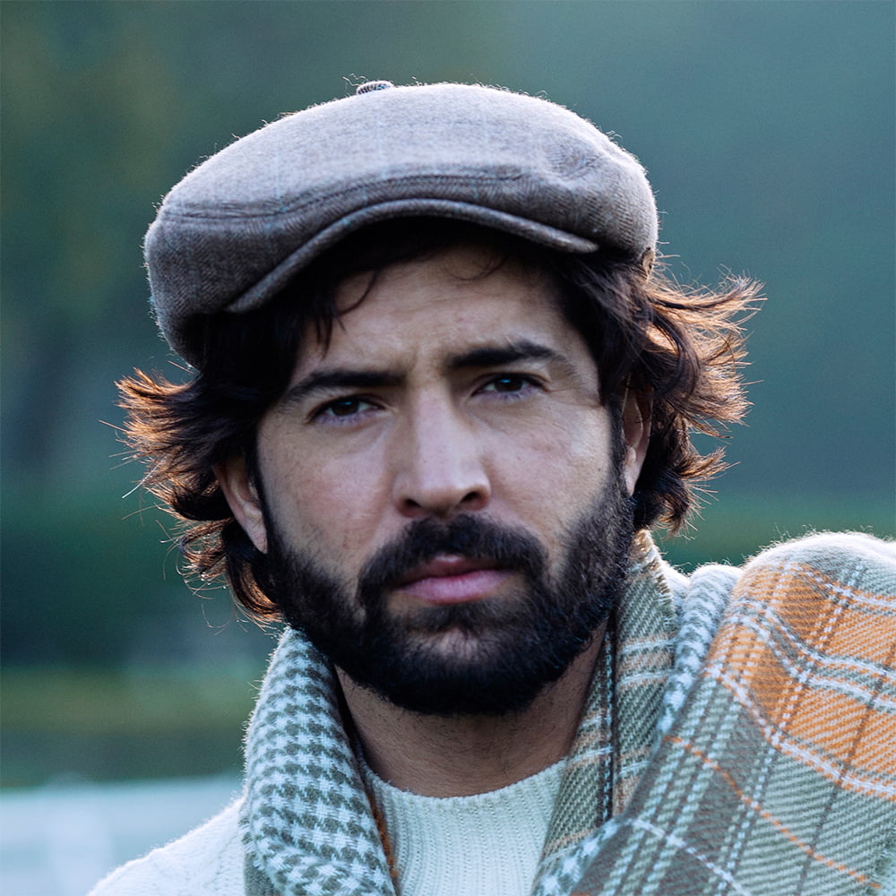 Barts Hats Surr Windowpane Herringbone Flat Cap - Light Brown