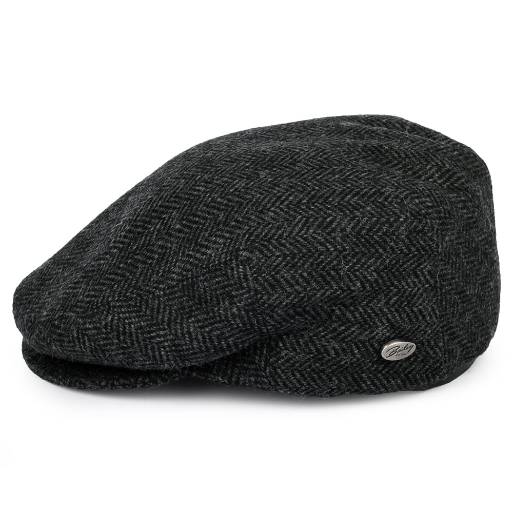 Bailey Hats Lord Herringbone Flat Cap - Black