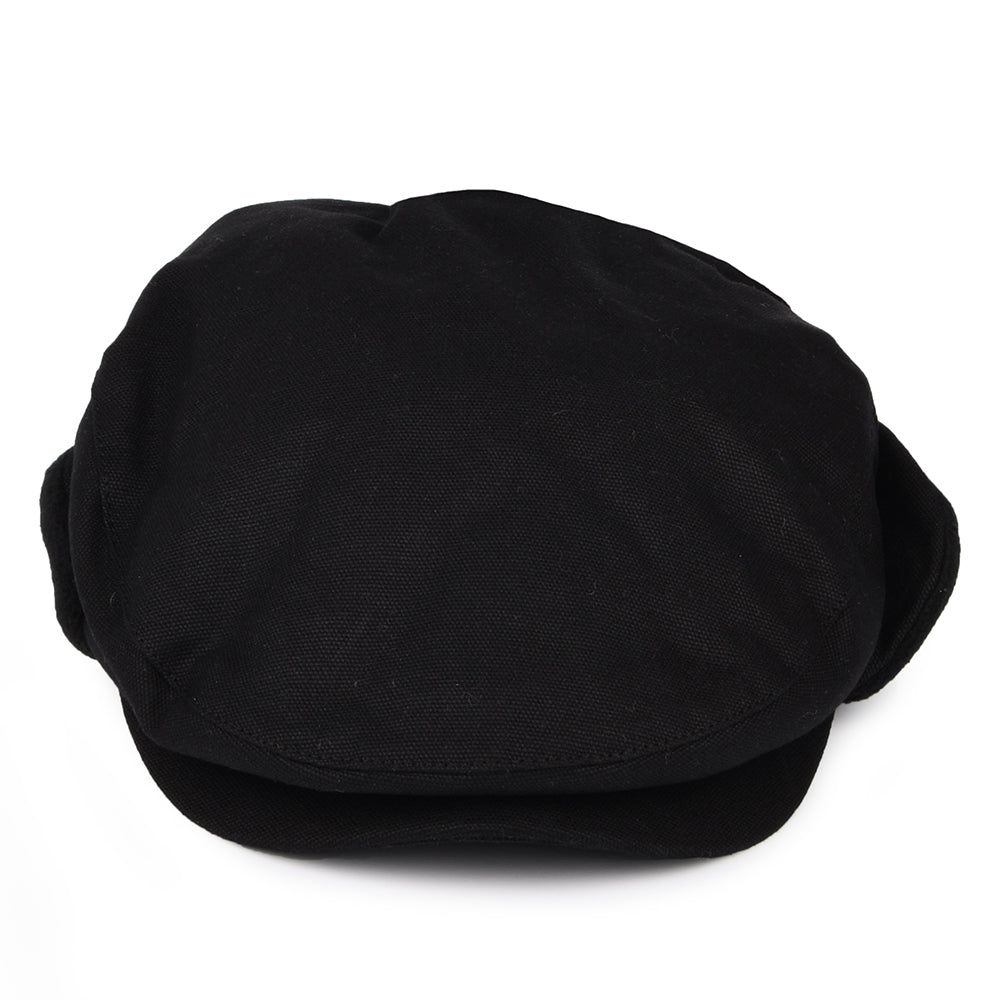 Brixton Hats Hooligan Baggy Flat Cap With Earflaps - Black