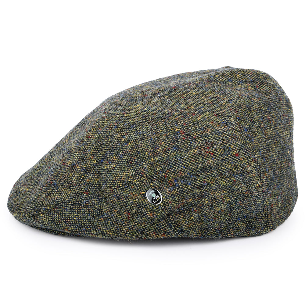 City Sport Donegal Tweed Marl Flat Cap - Green