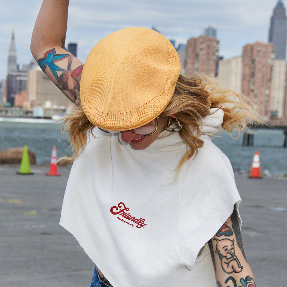 Kangol Tropic 504 Ventair Flat Cap - Apricot