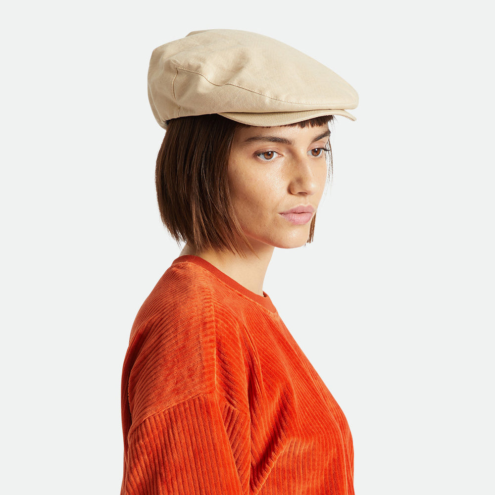 Brixton Hats Hooligan X Hemp Flat Cap - Natural