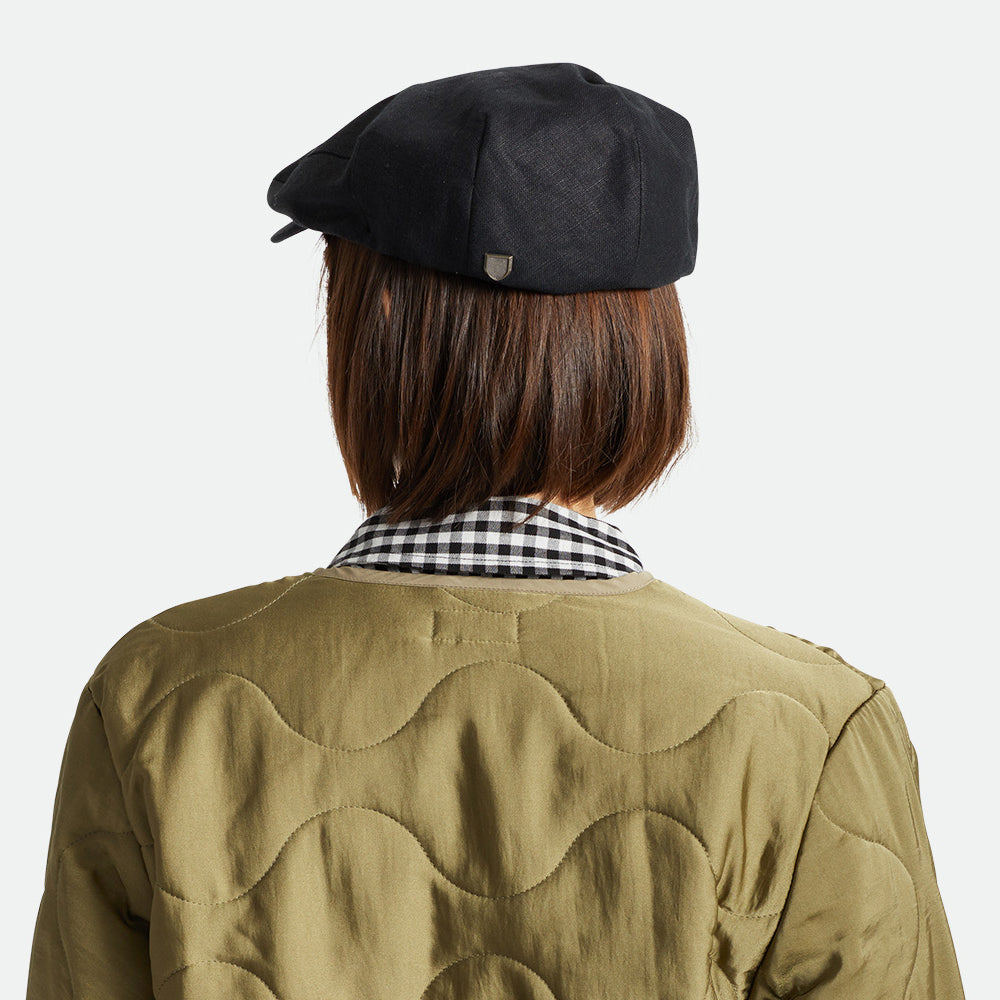 Brixton Hats Hooligan X Hemp Flat Cap - Black