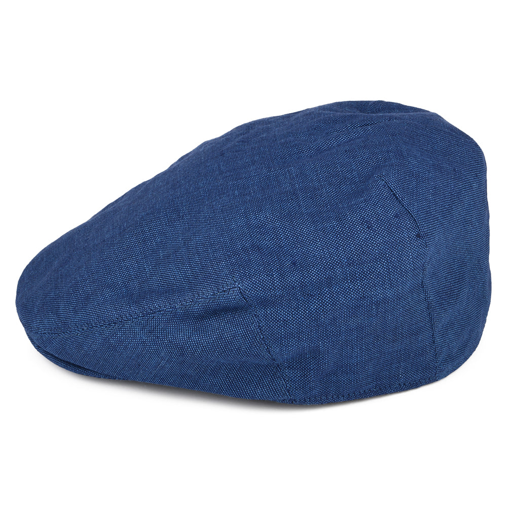 Failsworth Hats Irish Linen Flat Cap - Blue
