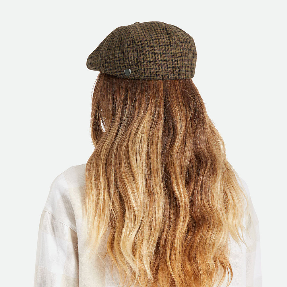 Brixton Hats Brood Houndstooth Newsboy Cap - Caramel-Black