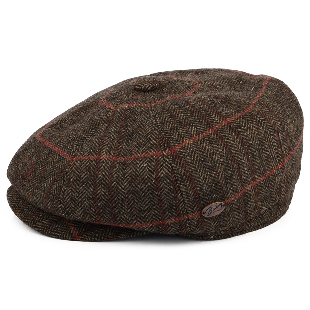 Bailey Hats Foster Wool Blend Newsboy Cap with Earflaps - Oak-Multi