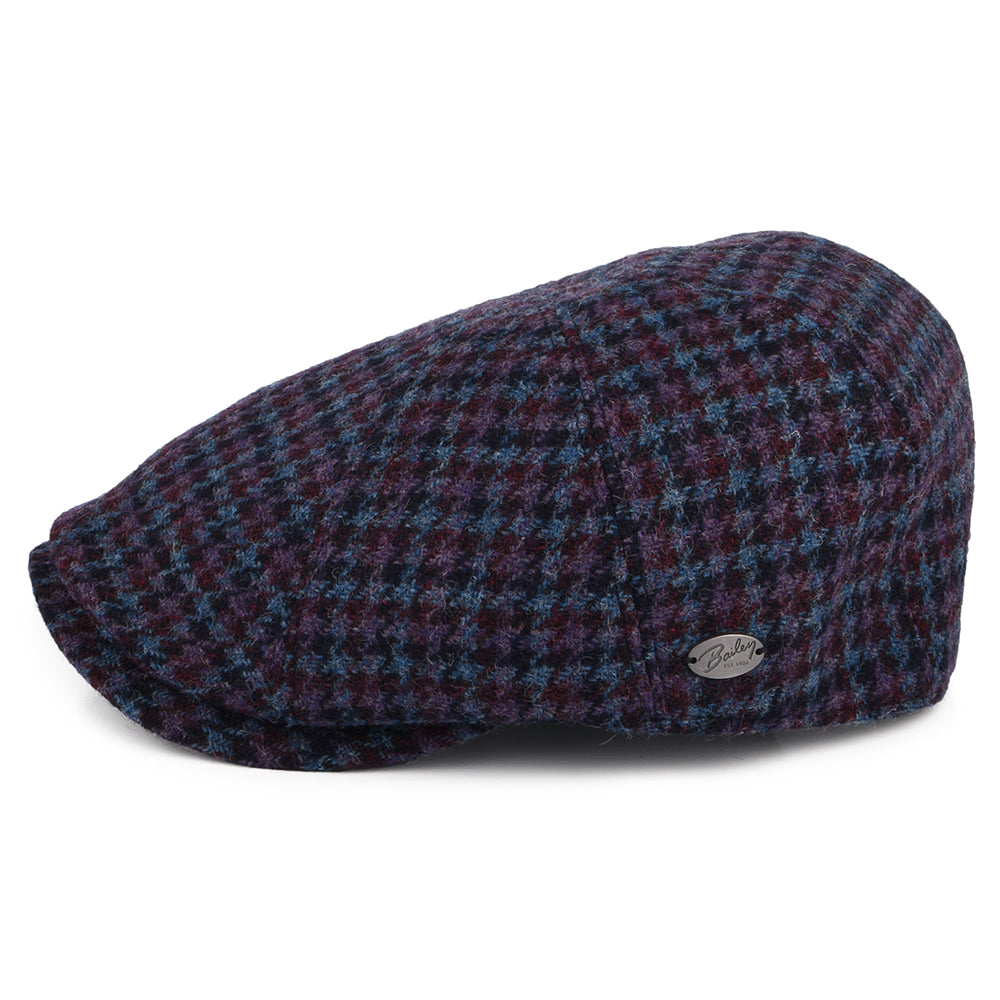 Bailey Hats Furman Houndstooth Wool Newsboy Cap - Blue-Multi