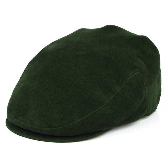 Failsworth Hats Moleskin Waterproof Flat Cap - Olive
