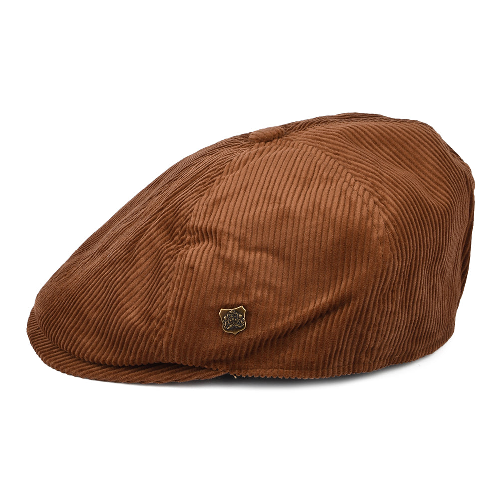 Failsworth Hats Hudson Corduroy Newsboy Cap - Toffee
