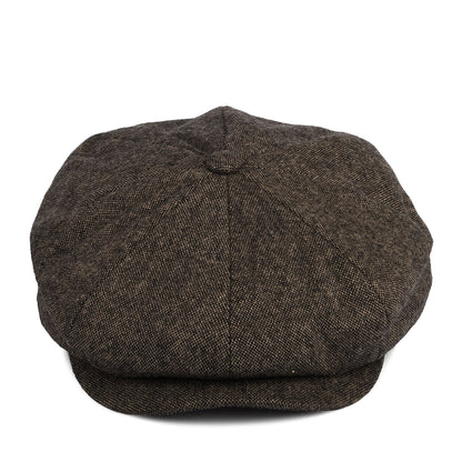 Brixton Hats Brood Wool Blend Baggy Newsboy Cap - Dark Toffee