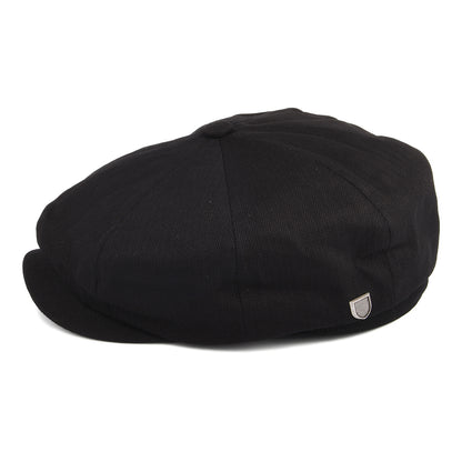 Brixton Hats Brood Cotton Baggy Newsboy Cap - Black