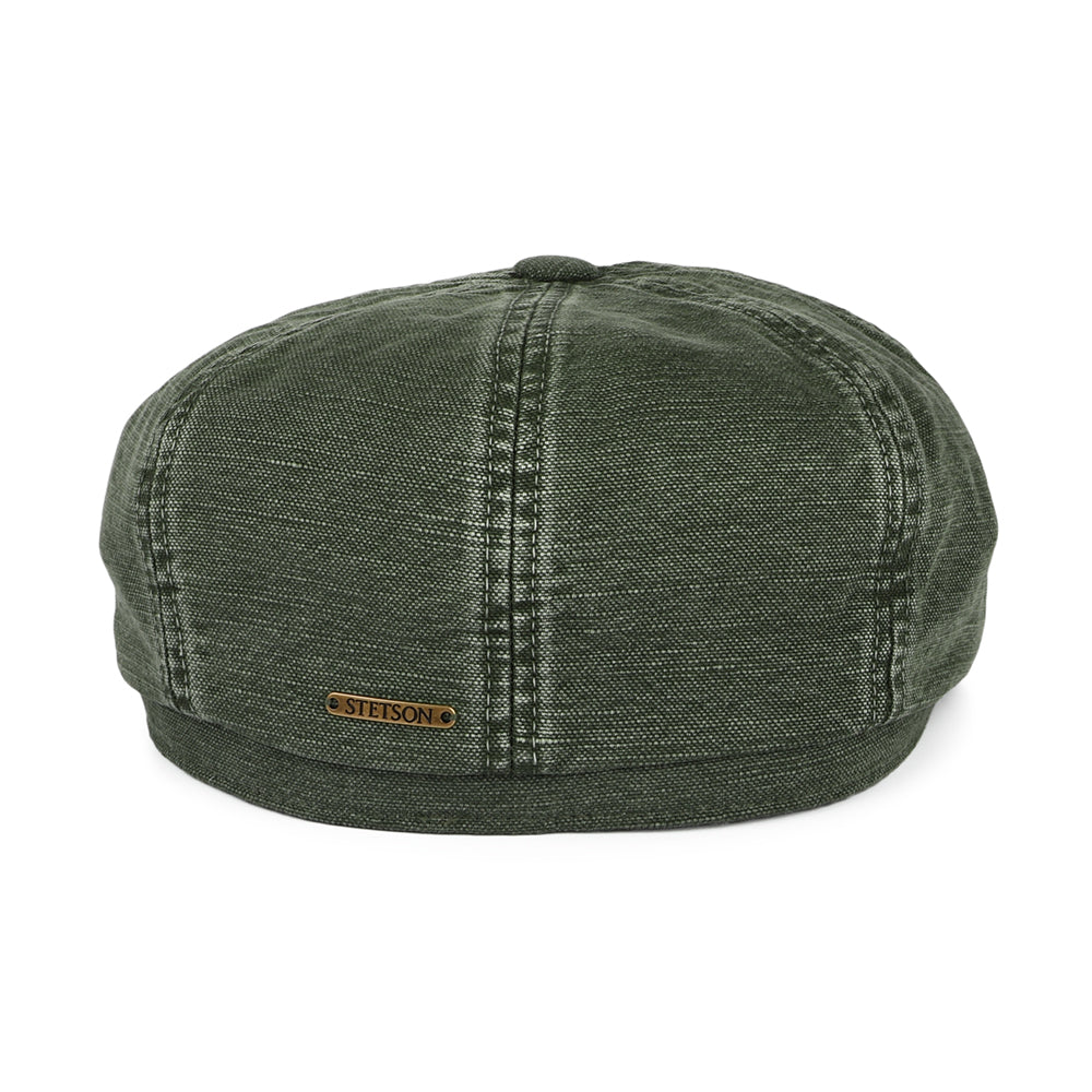 Stetson Hats Hatteras Cotton-Linen Newsboy Cap - Olive