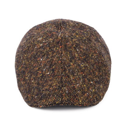 Stetson Hats Donegal Tweed Duckbill Flat Cap - Navy-Cognac