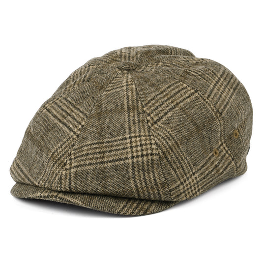 Brixton Hats Brood Plaid Lightweight Newsboy Cap - Sand-Oat