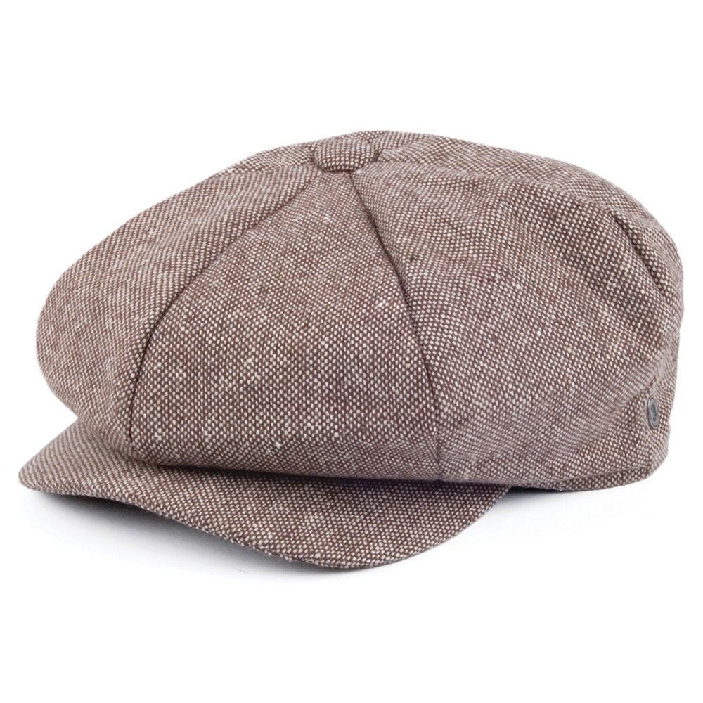 Jaxon & James Marl Tweed Big Apple Cap - Brown