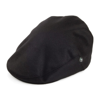 City Sport Loden Wool Flat Cap - Black