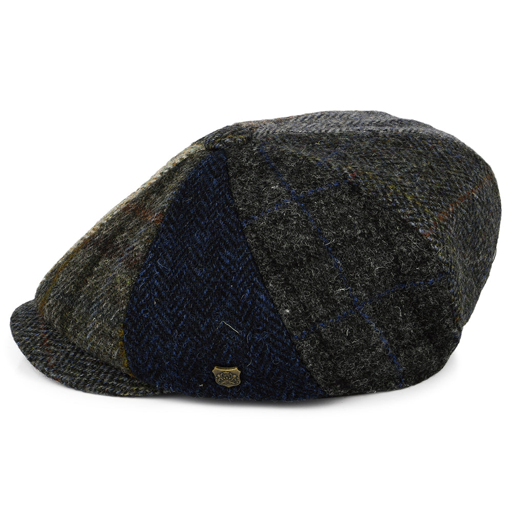 Failsworth Hats HARRIS TWEED Classic Lewis Newsboy Cap - Multi-Coloured