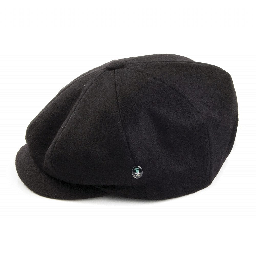 City Sport Loden Wool Newsboy Cap - Black