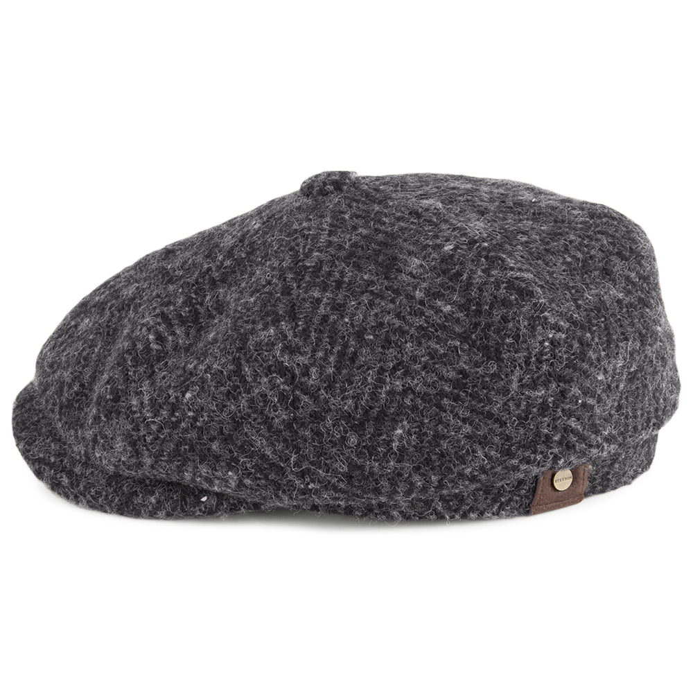 Stetson Hats Hatteras Wool Newsboy Cap - Dark Grey