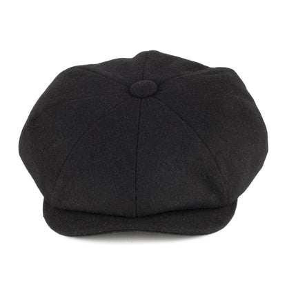 Christys Hats Melton Wool Newsboy Cap - Black