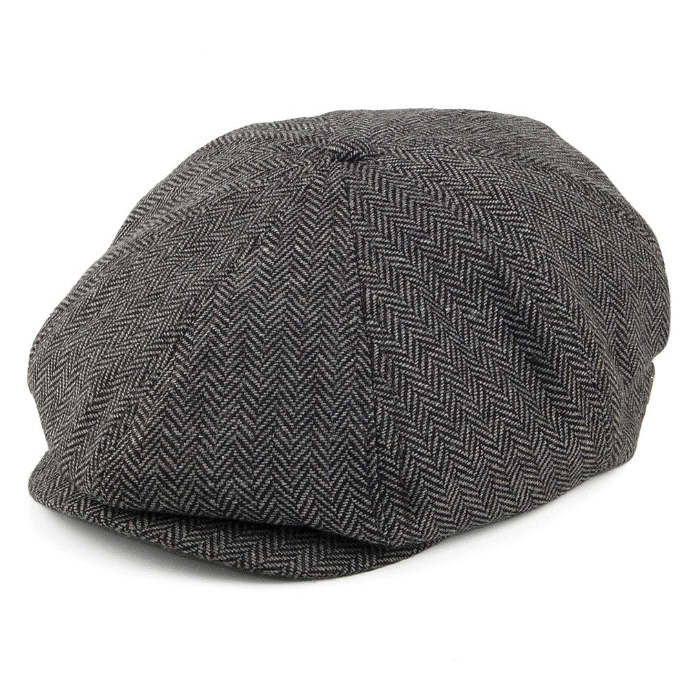 Brixton Hats Classic Brood Herringbone Newsboy Cap - Grey