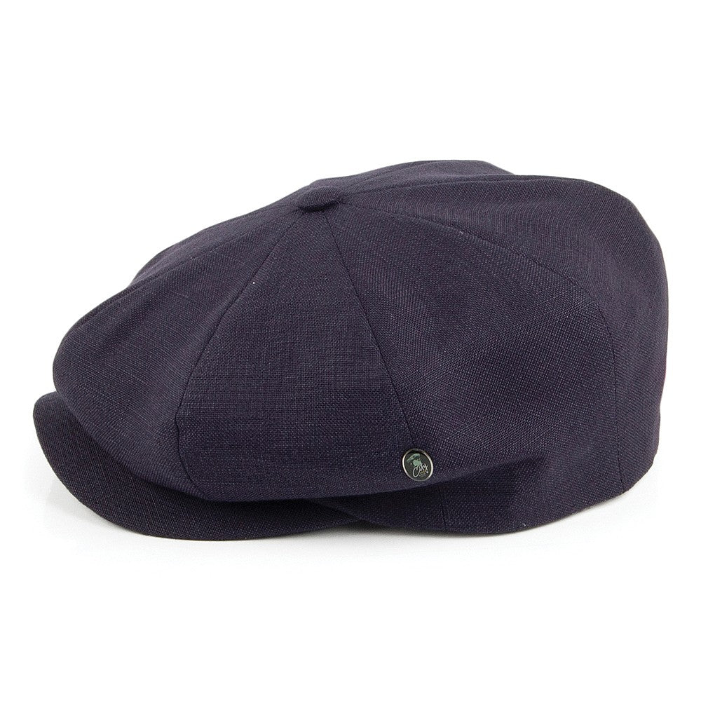 City Sport Linen Newsboy Cap - Navy Blue