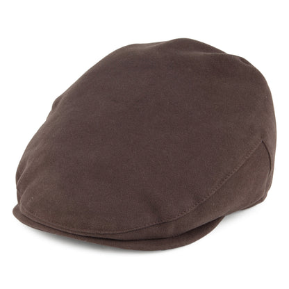 Christys Hats Moleskin Flat Cap - Brown