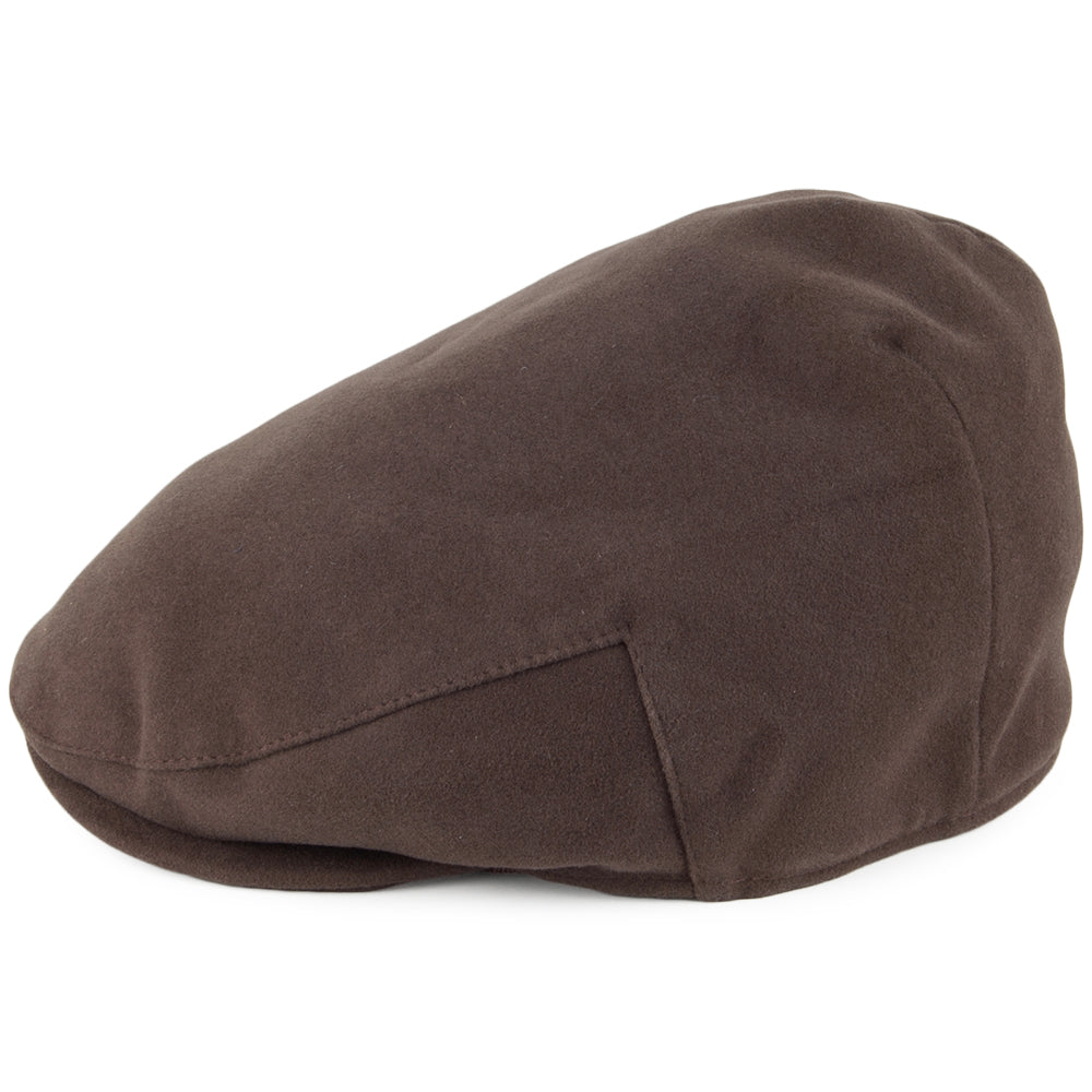Christys Hats Moleskin Flat Cap - Brown