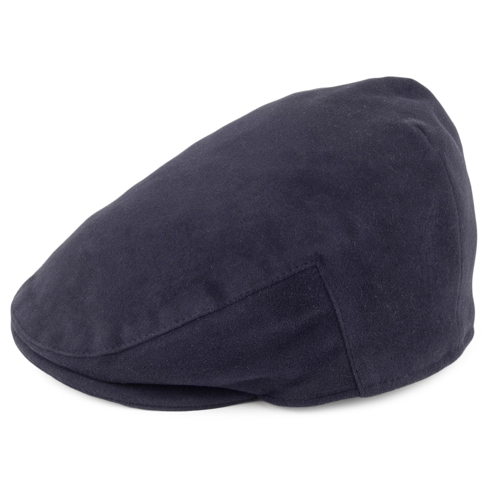 Christys Hats Moleskin Flat Cap - Navy