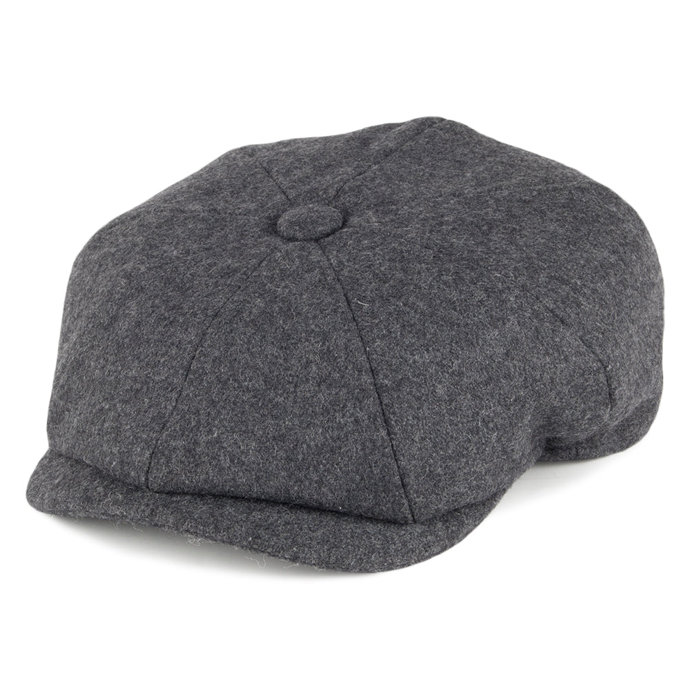 Christys Hats Melton Wool Newsboy Cap - Grey