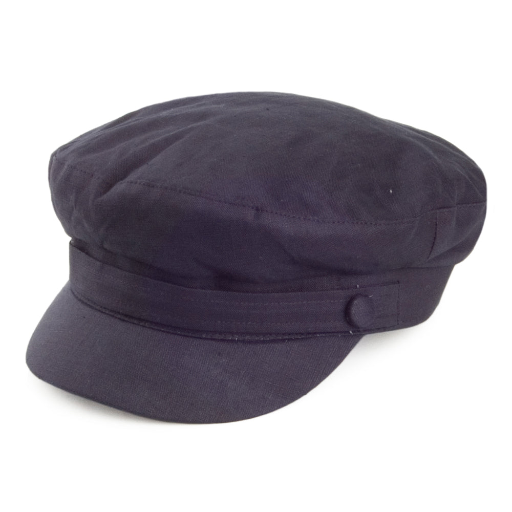 Failsworth Hats Mariner Classic Irish Linen Fisherman Cap - Navy Blue