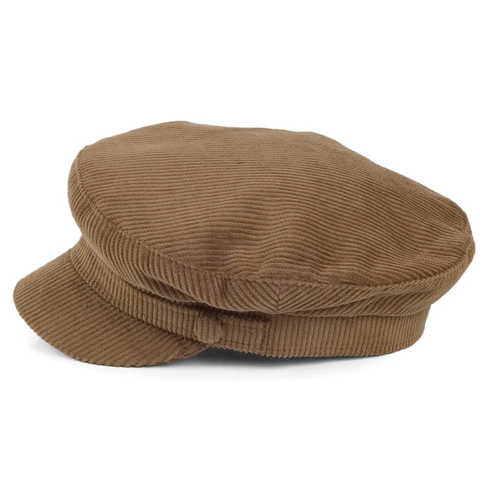 Failsworth Hats Mariner Corduroy Fiddler Cap - Light Brown