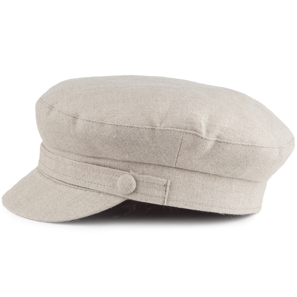 Failsworth Hats Mariner Irish Linen Fisherman Cap - Light Brown