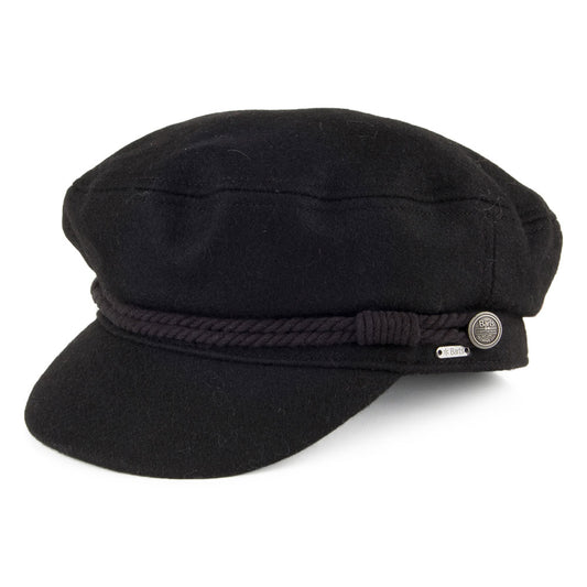 Barts Hats Skipper Wool Fiddler Cap - Black