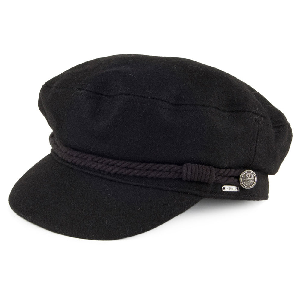 Barts Hats Skipper Wool Fiddler Cap - Black