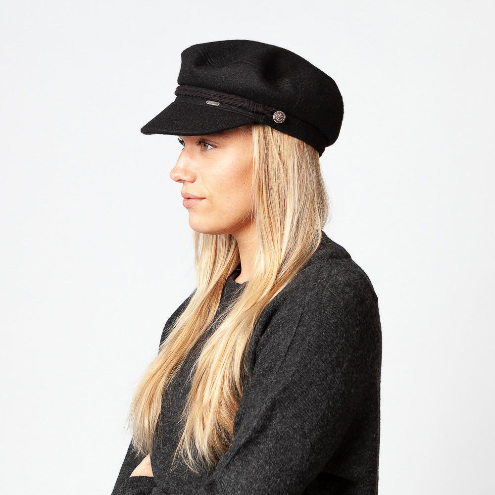 Barts Hats Skipper Wool Fiddler Cap - Black