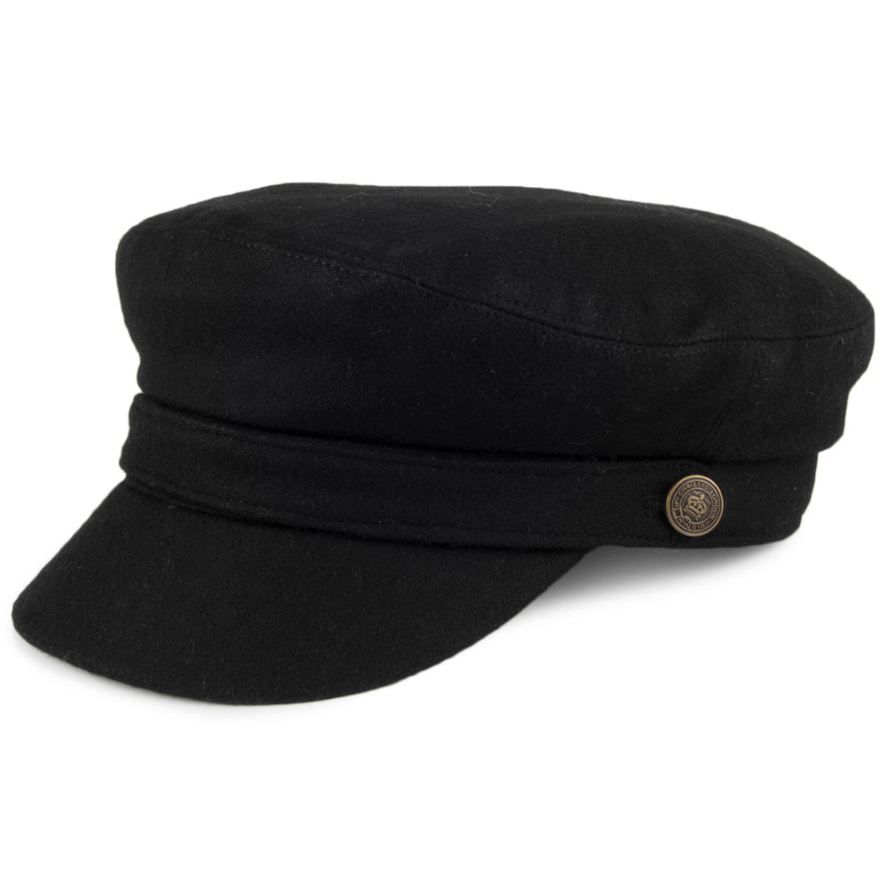Christys Hats Melton Fiddler Cap - Black