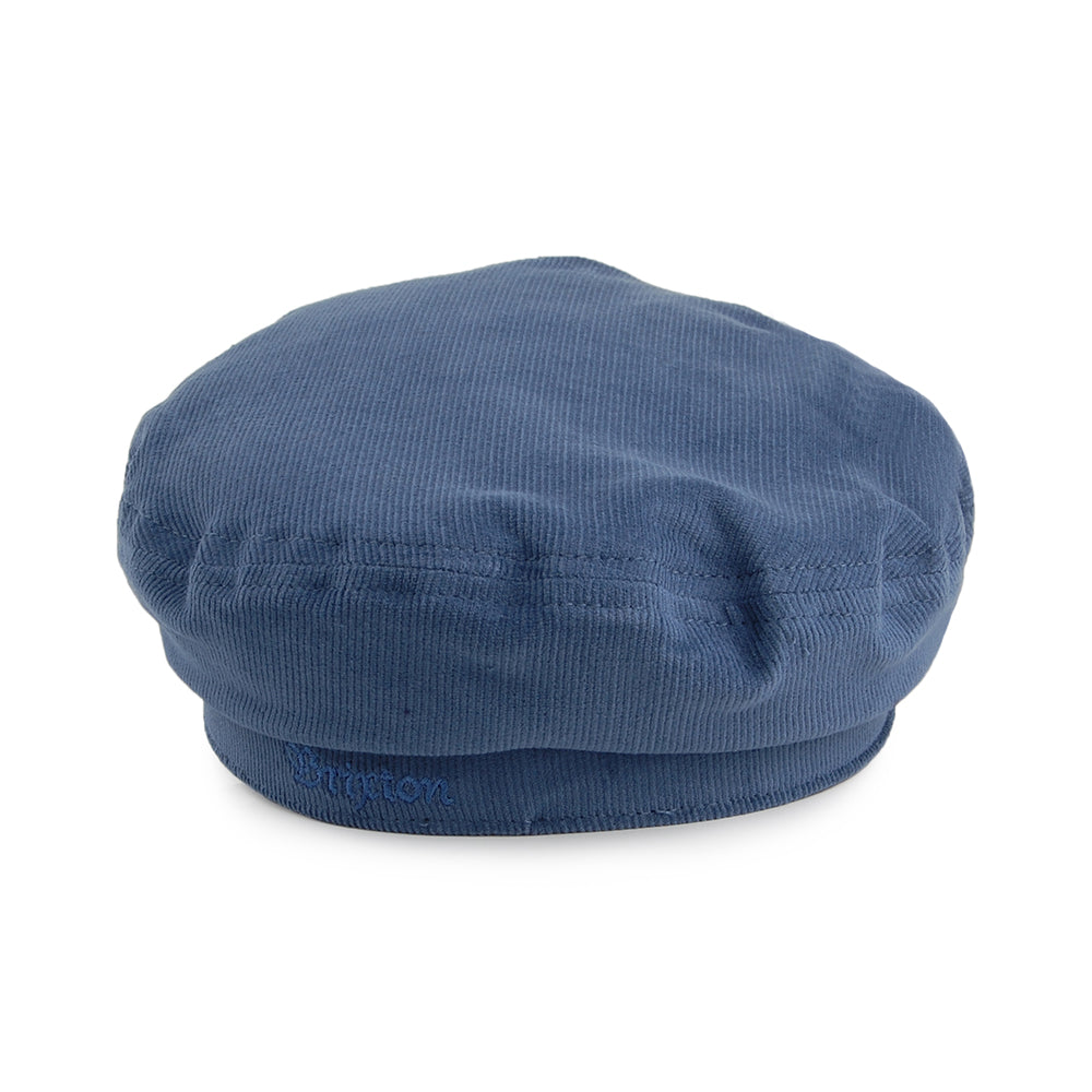 Brixton Hats Cord Fiddler Cap - Navy Blue