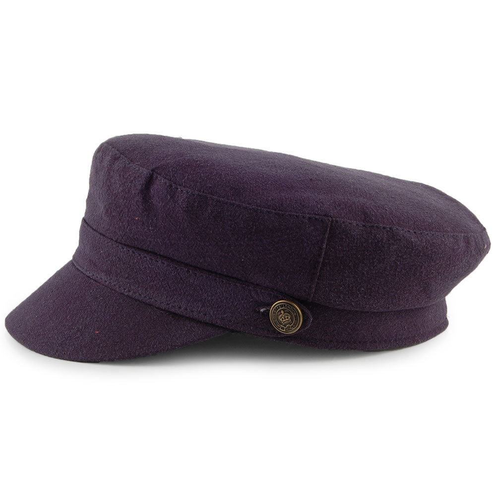 Christys Hats Paddington Heavy Linen Fiddler Cap - Navy Blue