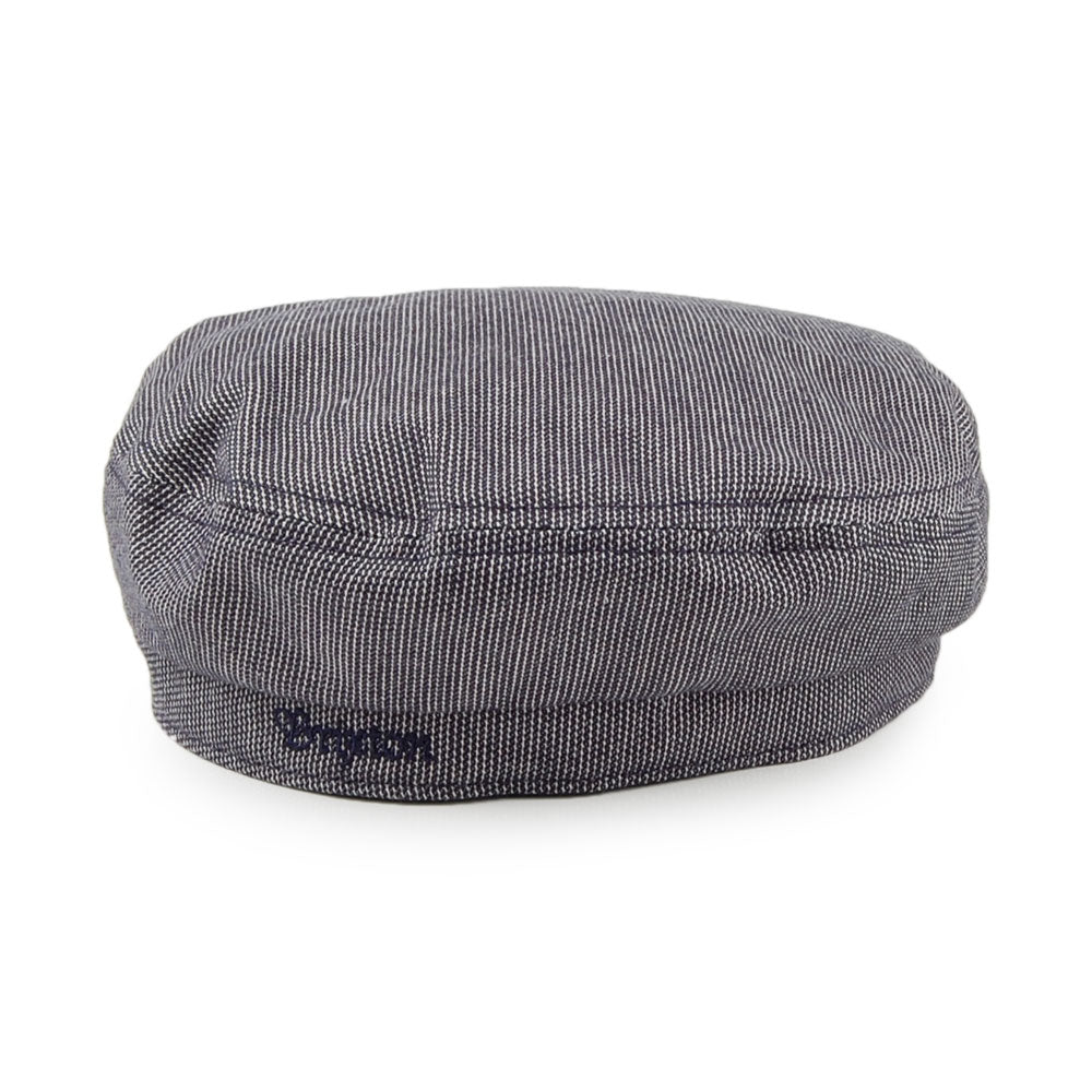 Brixton Hats Unstructured Mini Stripe Fiddler Cap - Navy-White