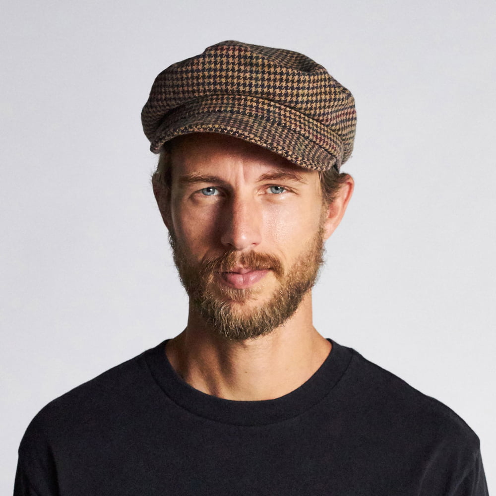 Brixton Hats Multi Plaid Unstructured Fiddler Cap - Multi-Coloured