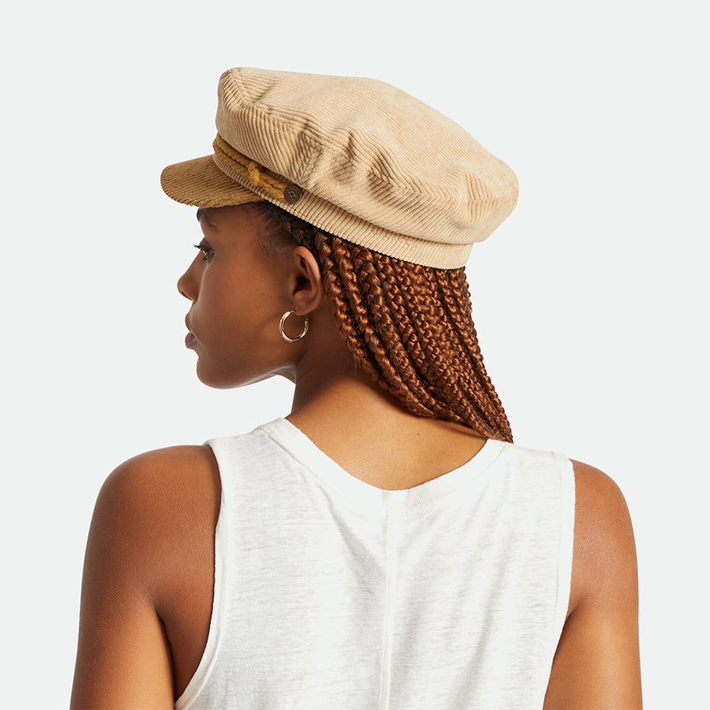 Brixton Hats Corduroy Fiddler Cap - Bronze-Sand