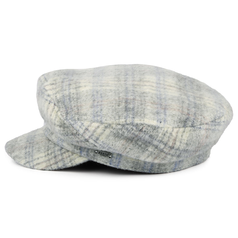 Barts Hats Giana Checked Wool Blend Fiddler Cap - Wheat
