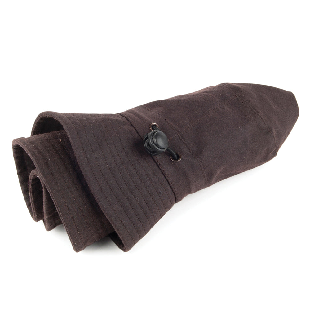 Jaxon & James Packable Water Resistant Waxed Cotton Bucket Hat - Brown