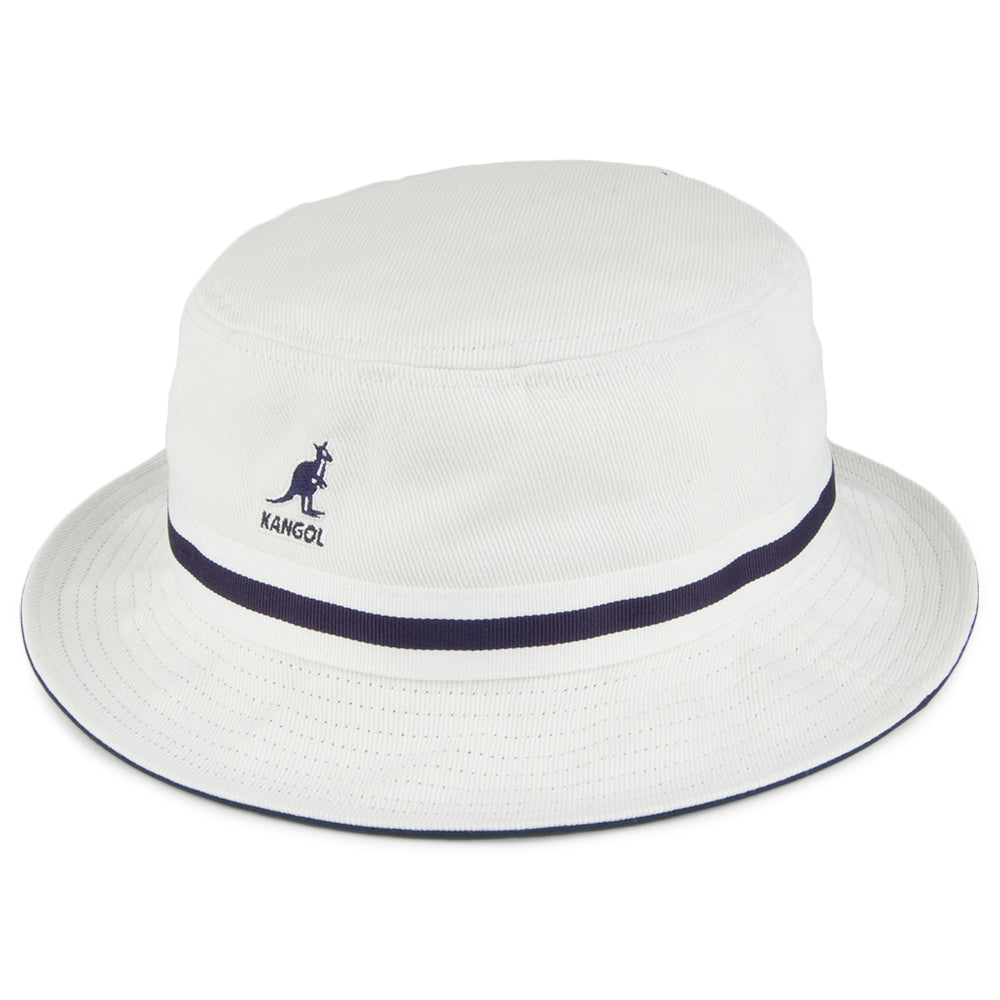 Kangol Stripe Lahinch Bucket Hat - White