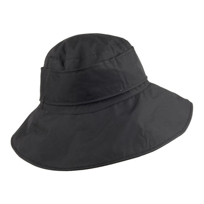 Whiteley Hats Water Resistant Rain Hat with Buckle - Black