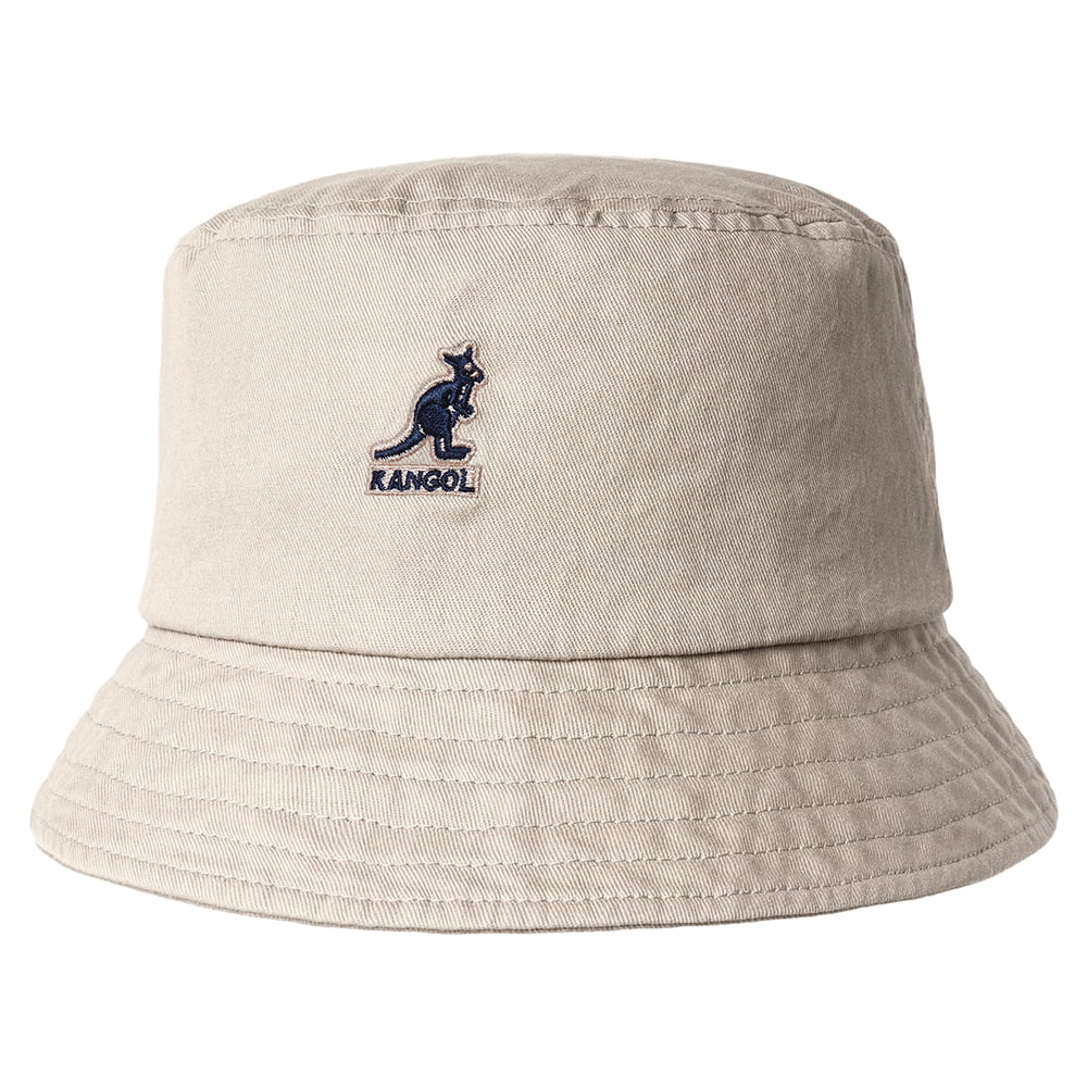 Kangol Washed Cotton Bucket Hat - Khaki