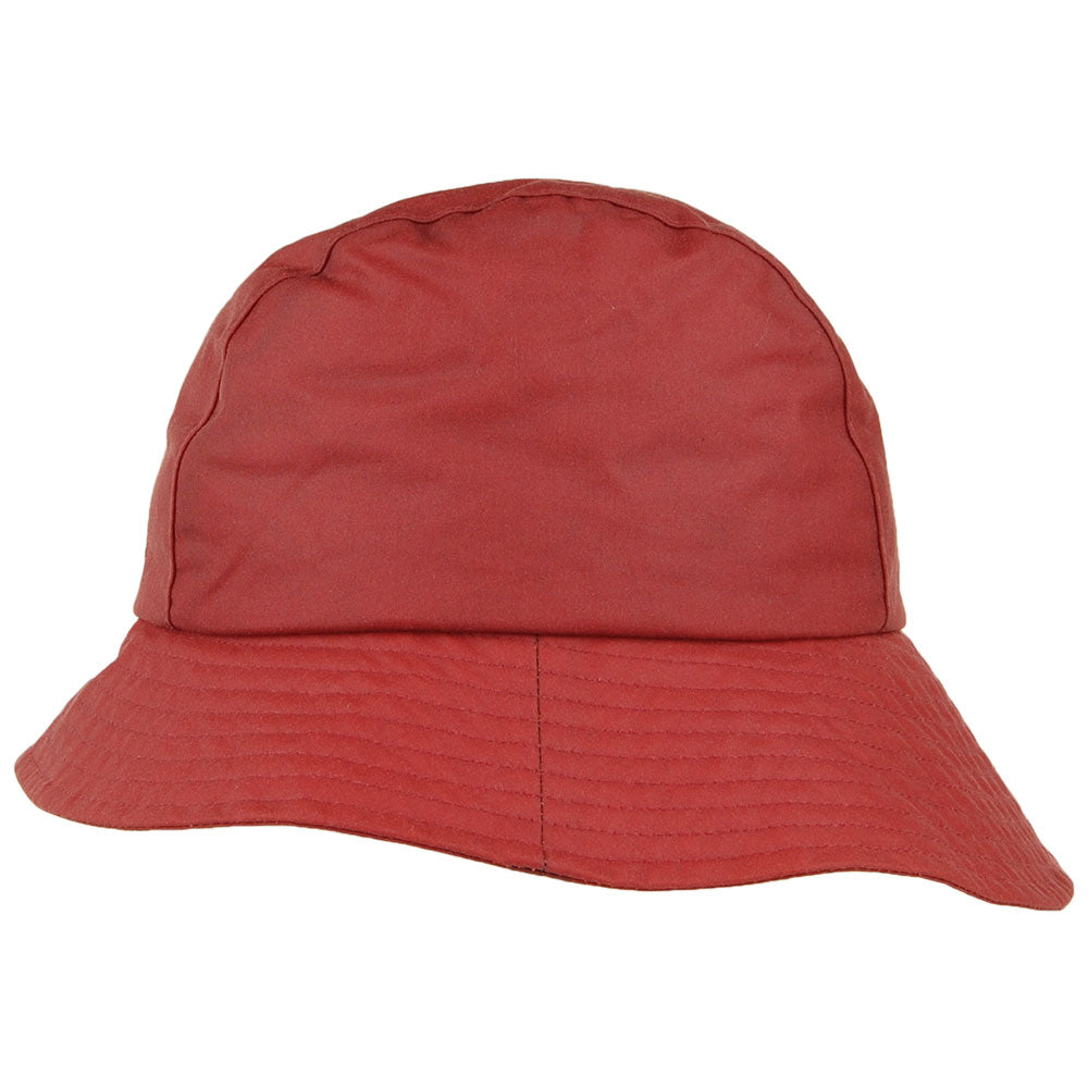 Failsworth Hats Round Crown Wax Cotton Bucket Hat - Rust