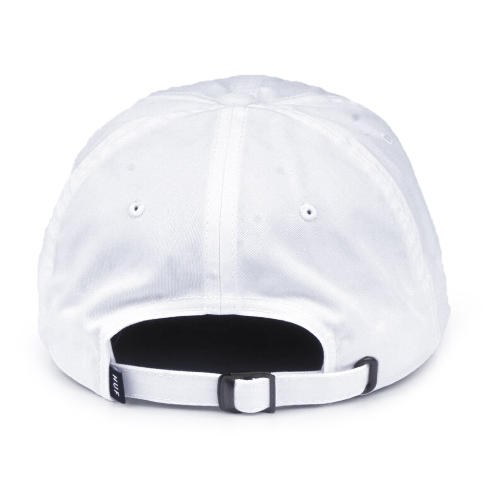 HUF Original Logo Curved Brim Cotton Baseball Cap - White